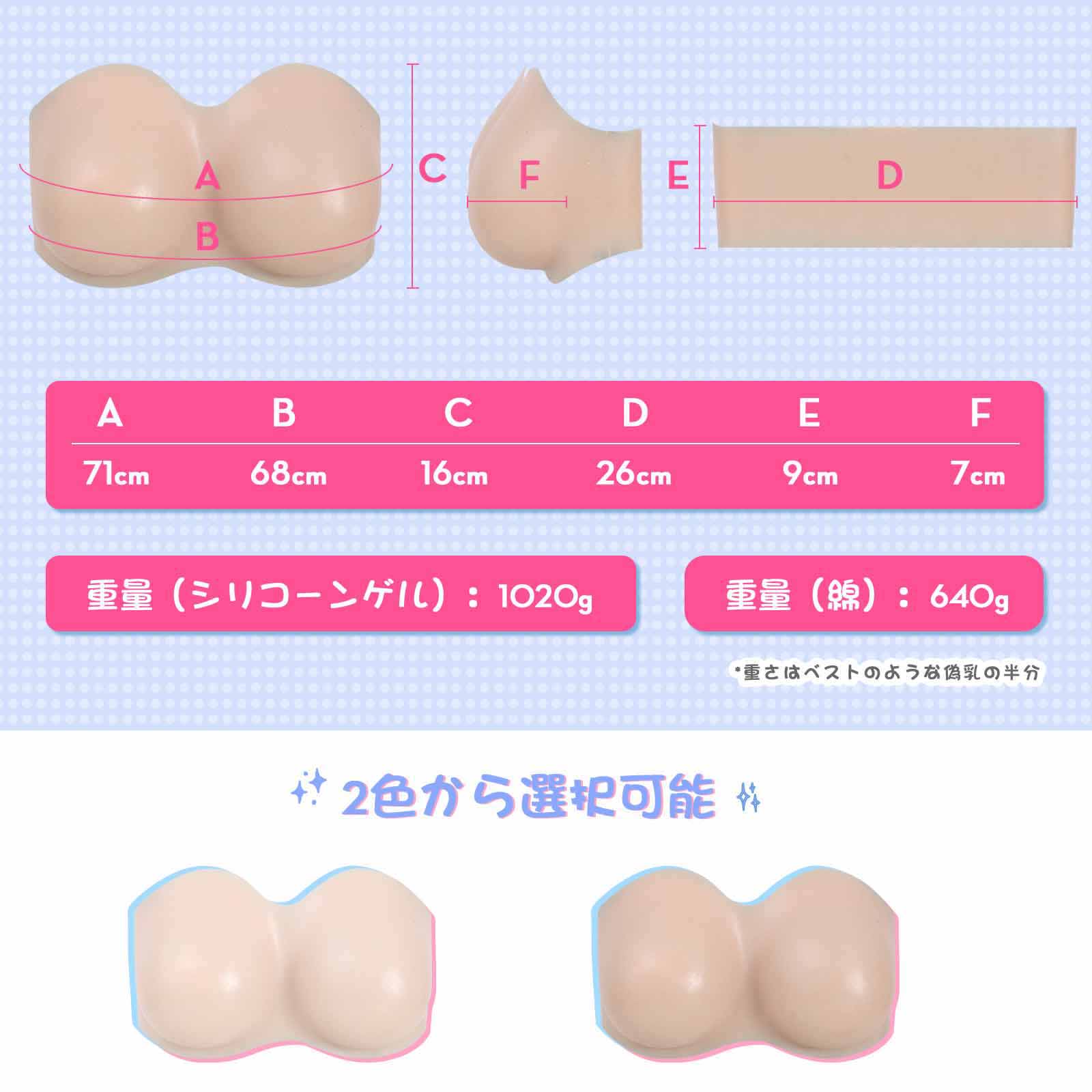 ROANYER人工乳房女性用豊胸術シリコン製乳房 B+カップ フルート型 男女兼用